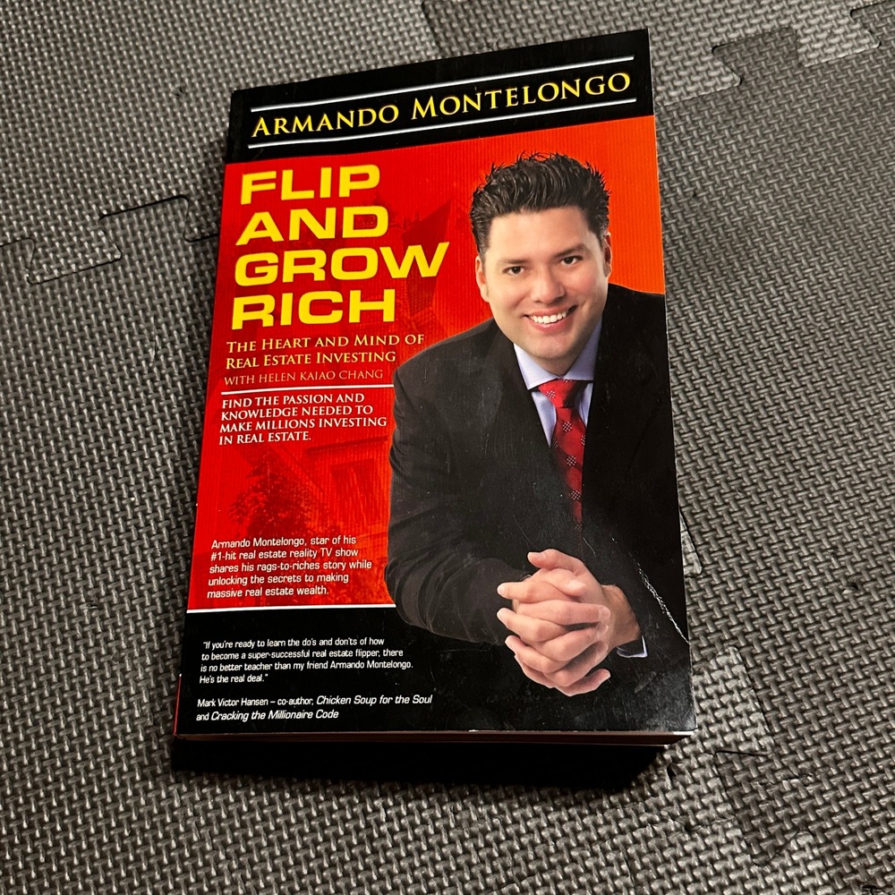Armando Montelongo Flip and Grow Rich Real Estate Book 1st Ed + Bonus Audio CD